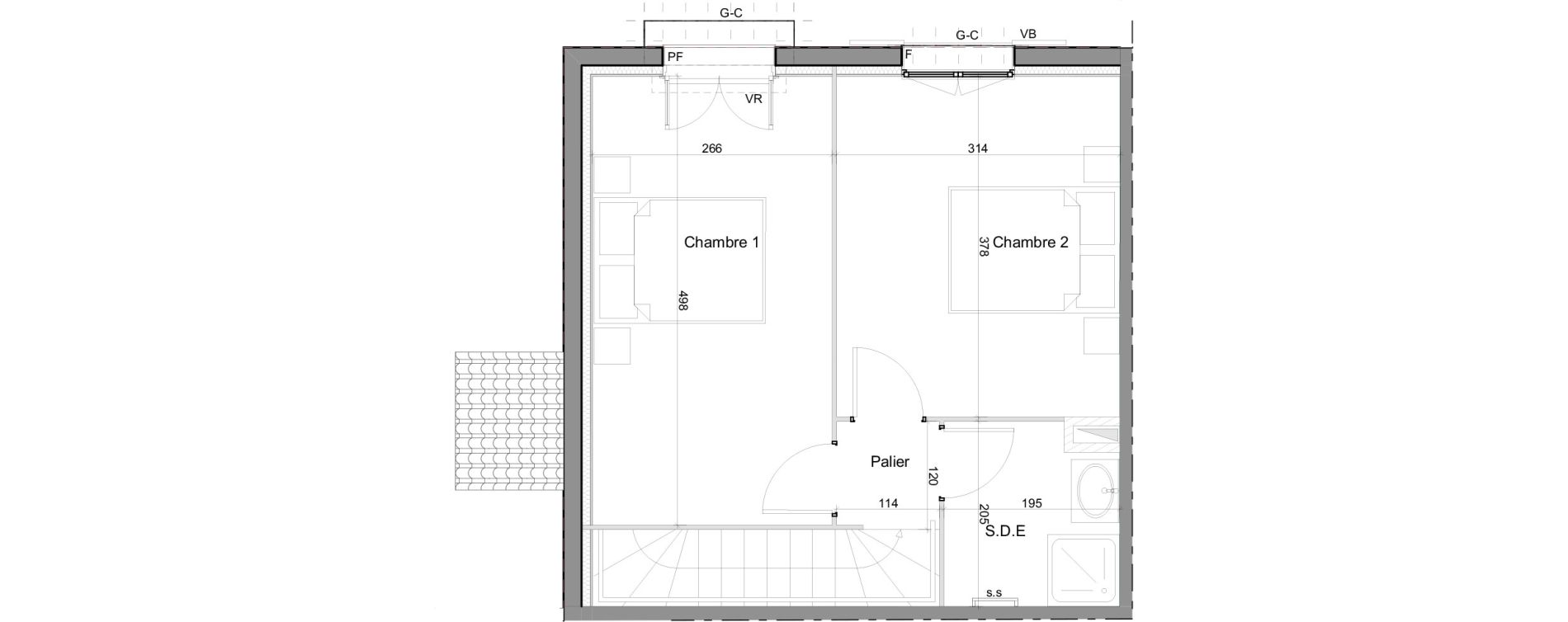 Duplex T3 de 60,70 m2 &agrave; Draguignan Les n&eacute;gadis