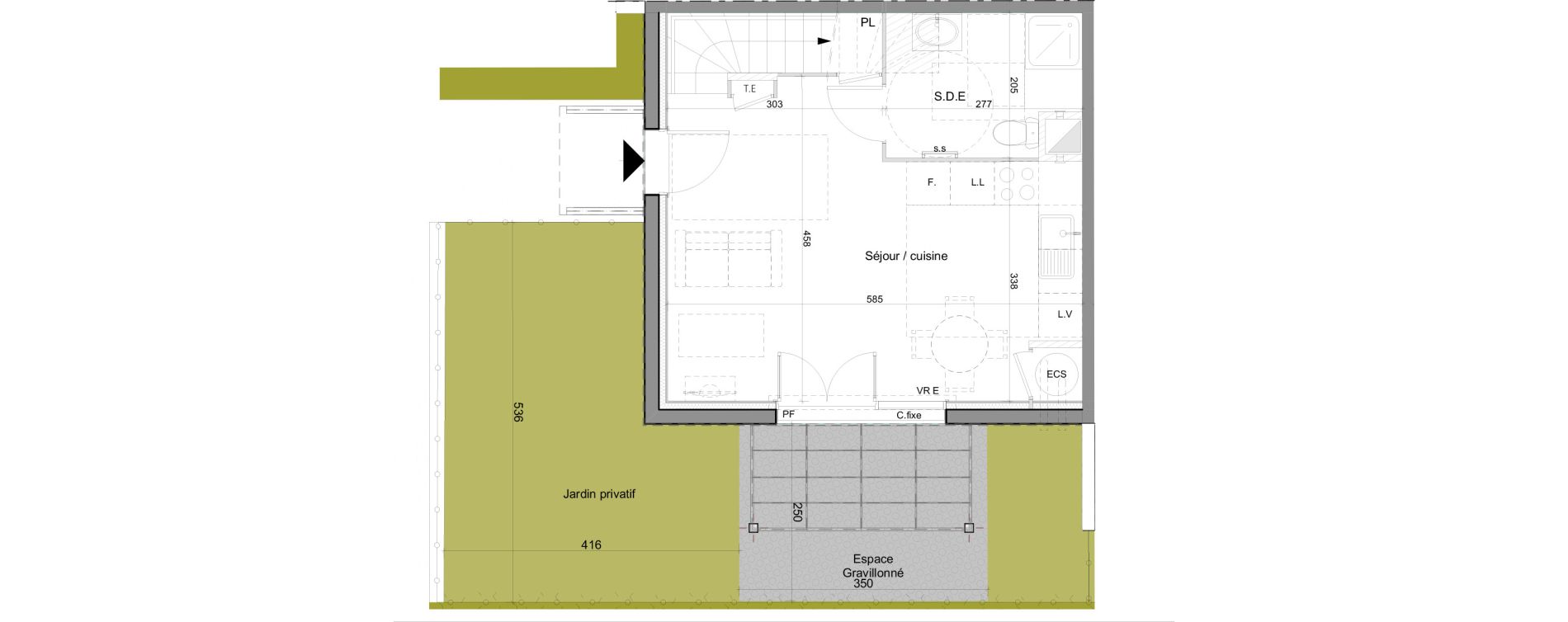 Duplex T3 de 56,05 m2 &agrave; Draguignan Les n&eacute;gadis