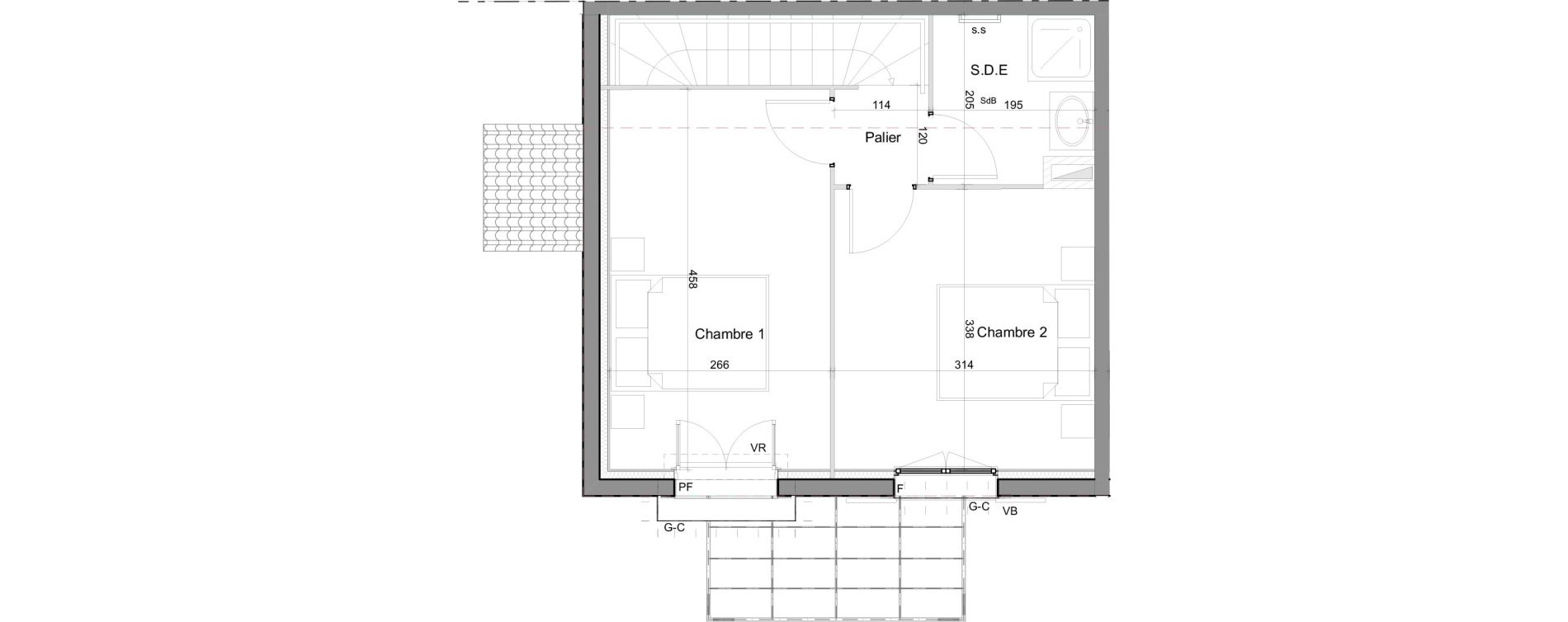 Duplex T3 de 56,05 m2 &agrave; Draguignan Les n&eacute;gadis