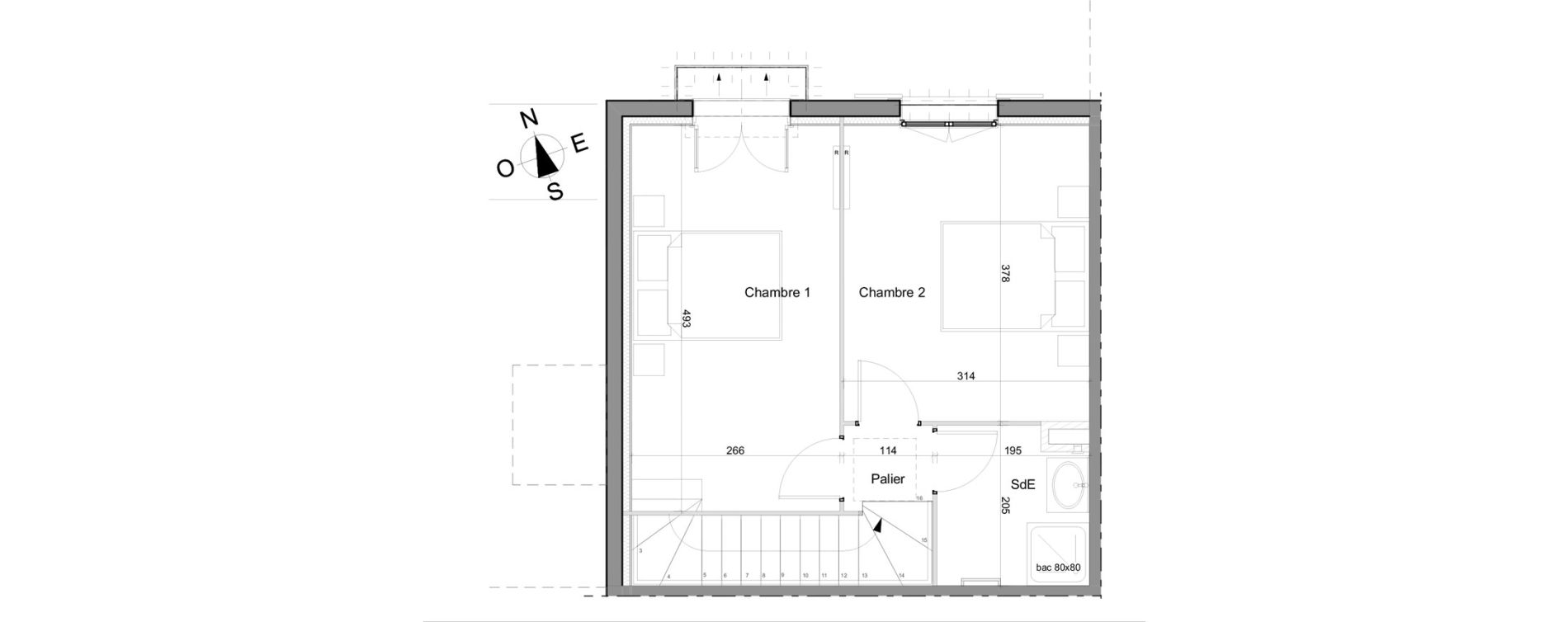 Duplex T3 de 60,15 m2 &agrave; Draguignan Les n&eacute;gadis