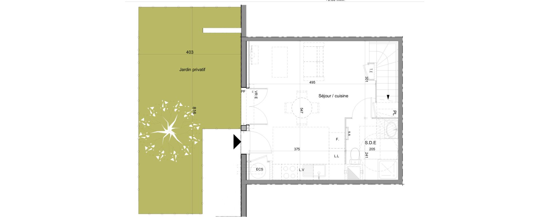 Duplex T3 de 56,10 m2 &agrave; Draguignan Les n&eacute;gadis