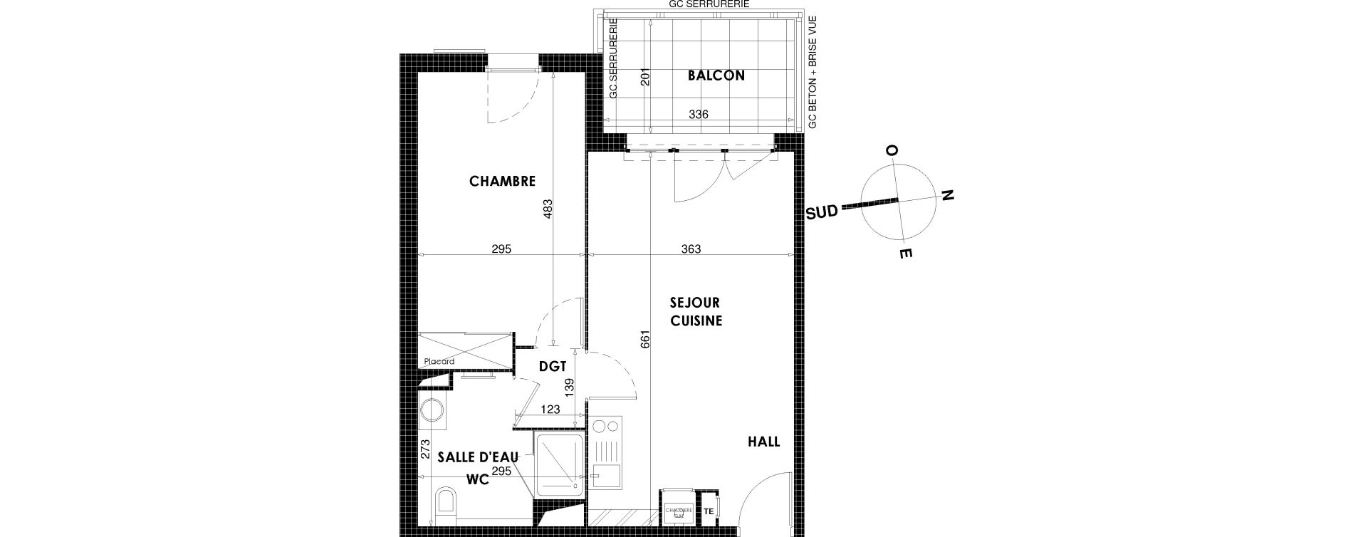 Appartement T2 de 46,40 m2 &agrave; Draguignan Centre