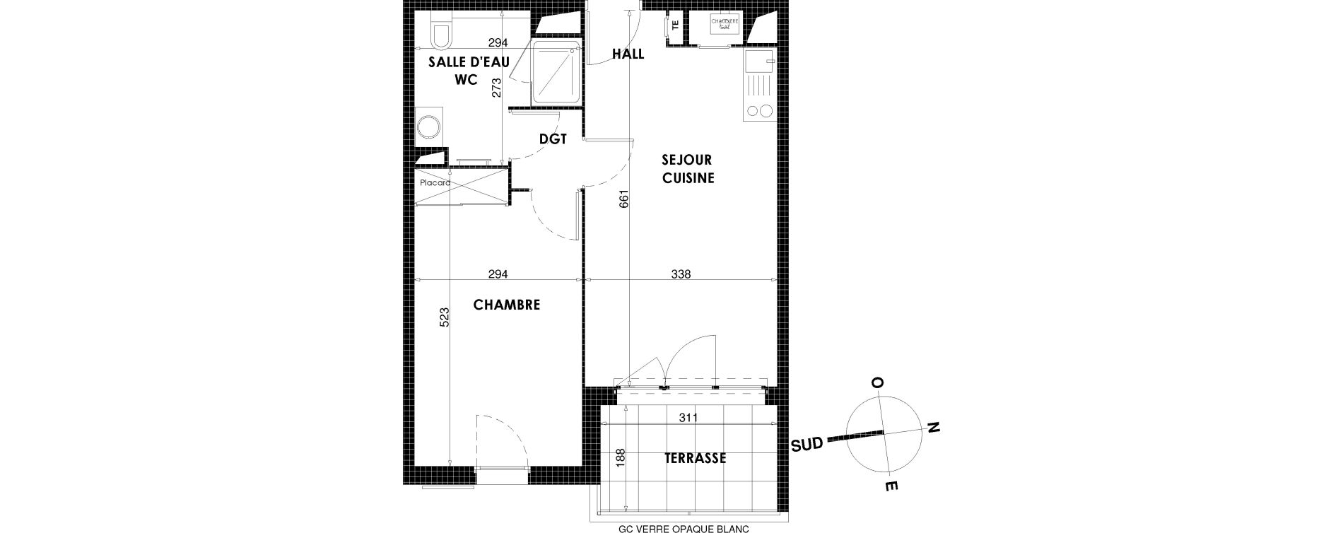 Appartement T2 de 44,31 m2 &agrave; Draguignan Centre