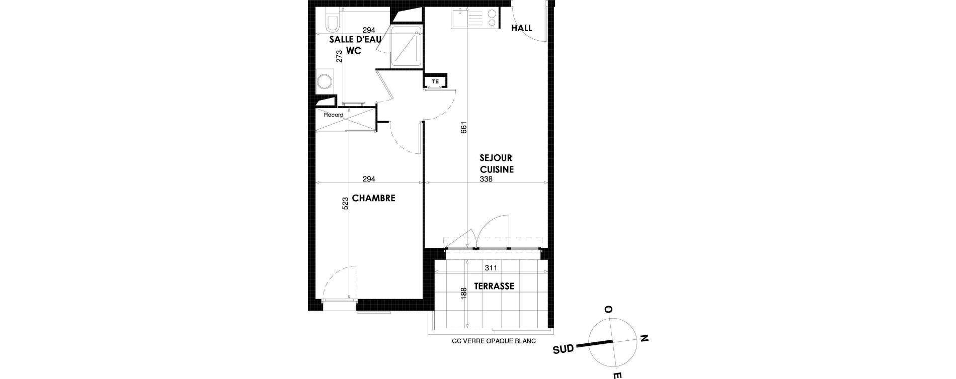 Appartement T2 de 44,71 m2 &agrave; Draguignan Centre