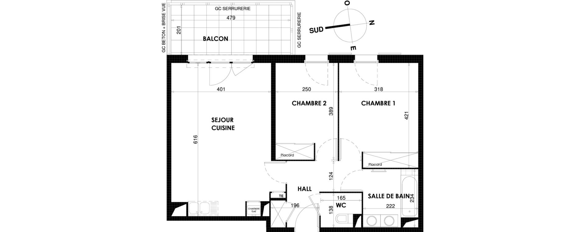 Appartement T3 de 60,74 m2 &agrave; Draguignan Centre