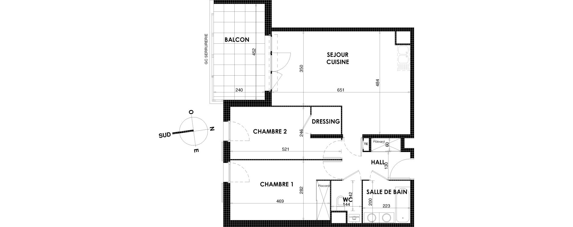 Appartement T3 de 65,41 m2 &agrave; Draguignan Centre