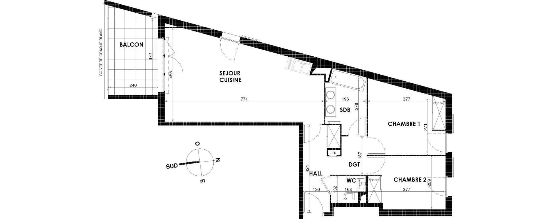 Appartement T3 de 66,25 m2 &agrave; Draguignan Centre