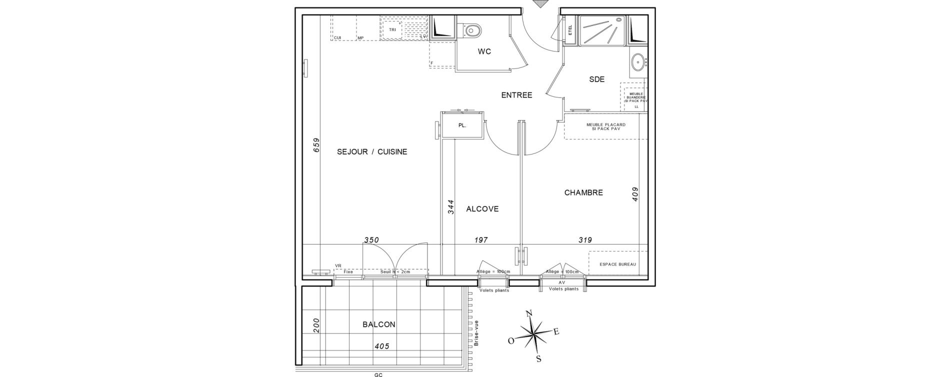 Appartement T2 de 55,54 m2 &agrave; Draguignan Collettes