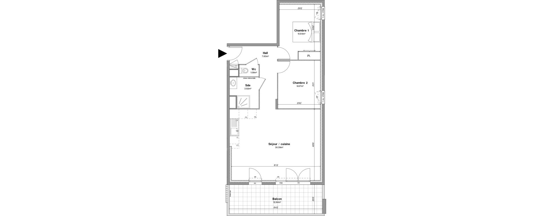 Appartement T3 de 63,73 m2 &agrave; Fr&eacute;jus Sainte-brigitte