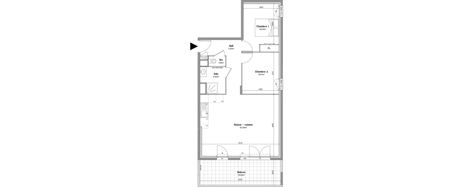 Appartement T3 de 63,73 m2 &agrave; Fr&eacute;jus Sainte-brigitte