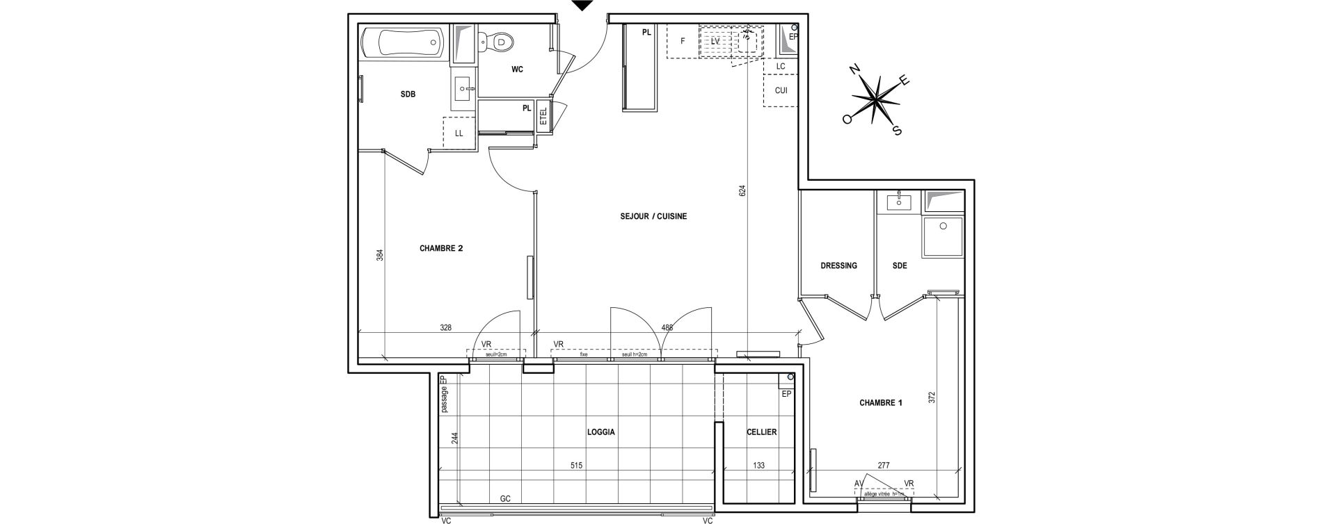 Appartement T3 de 65,65 m2 &agrave; Fr&eacute;jus Centre