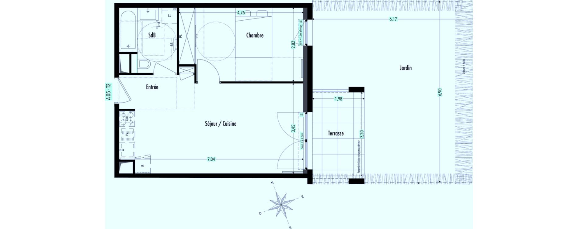 Appartement T2 de 43,00 m2 &agrave; Fr&eacute;jus Vaslescure