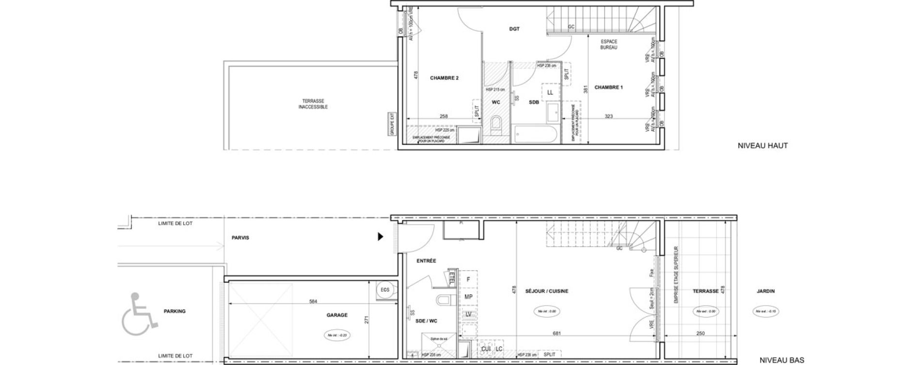 Villa T3 de 73,84 m2 &agrave; Fr&eacute;jus Reyran