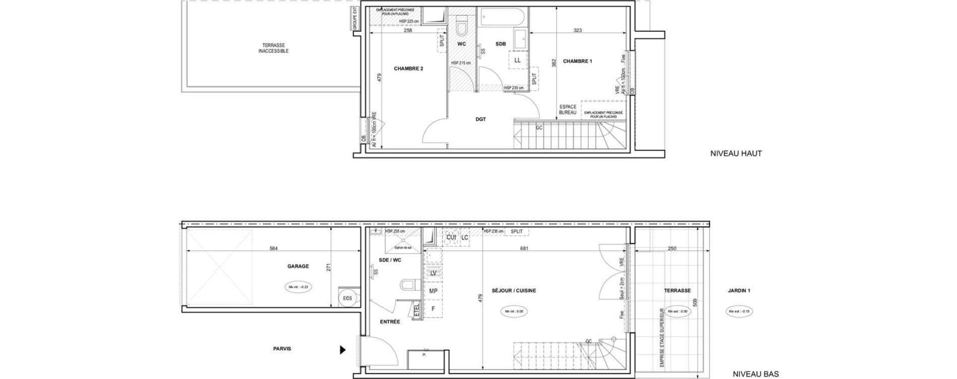 Villa T3 de 74,00 m2 &agrave; Fr&eacute;jus Reyran