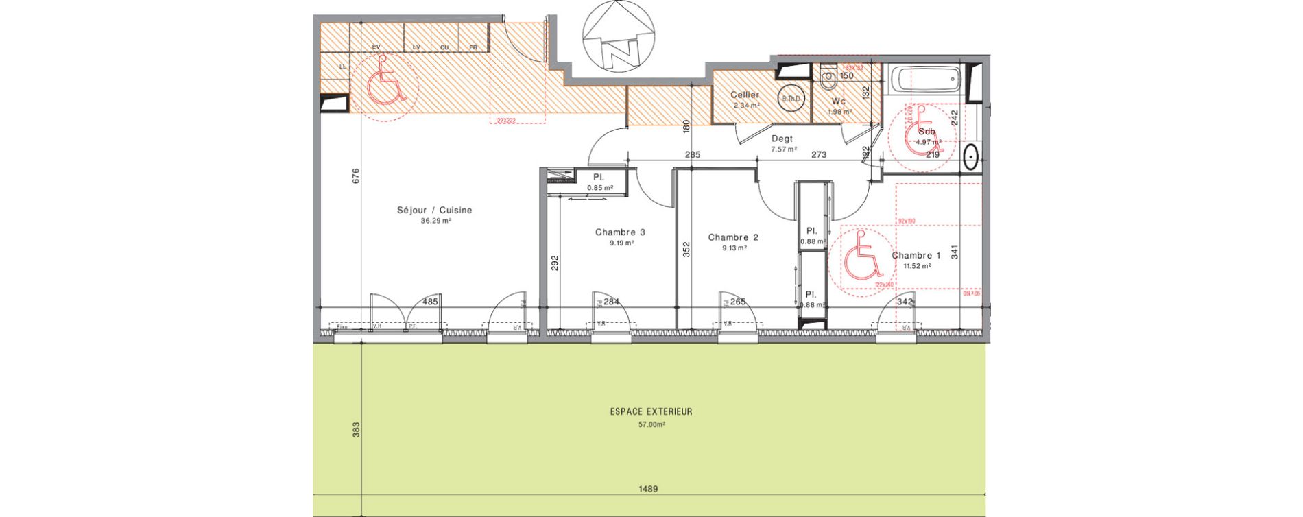 Appartement T4 de 85,60 m2 &agrave; Fr&eacute;jus Frejus plage