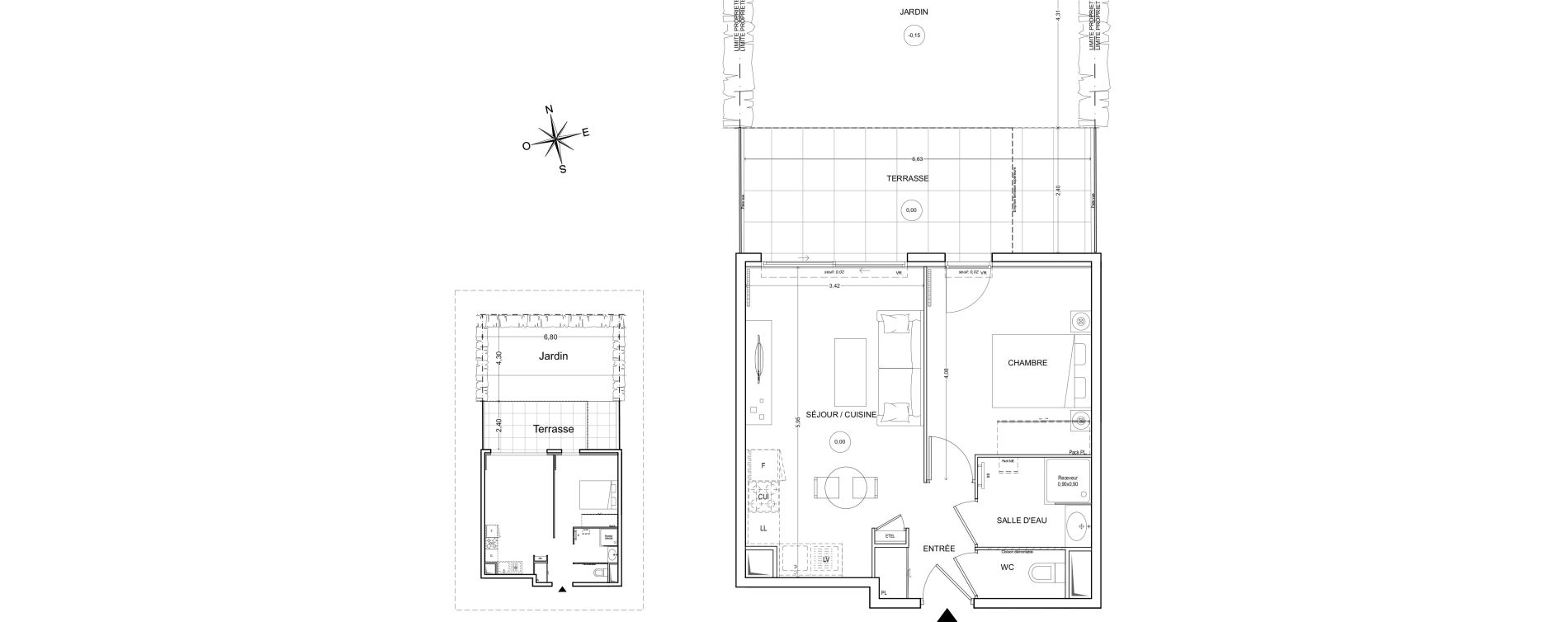 Appartement T2 de 39,29 m2 &agrave; Fr&eacute;jus Centre