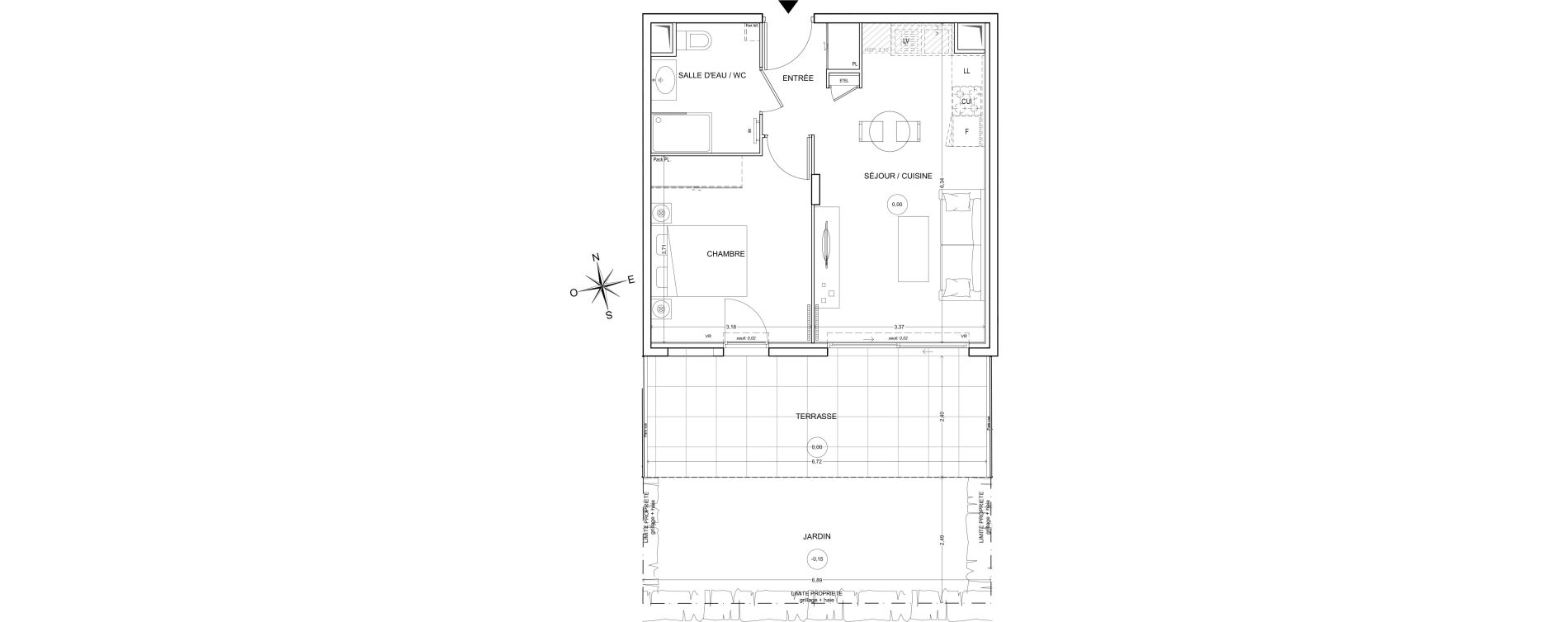 Appartement T2 de 40,30 m2 &agrave; Fr&eacute;jus Centre
