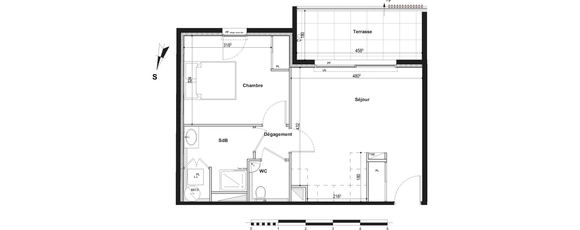 Appartement T2 de 45,20 m2 &agrave; Fr&eacute;jus Plage