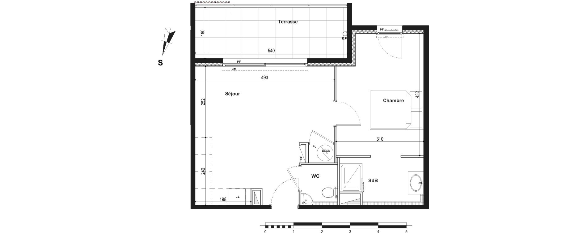 Appartement T2 de 40,99 m2 &agrave; Fr&eacute;jus Plage