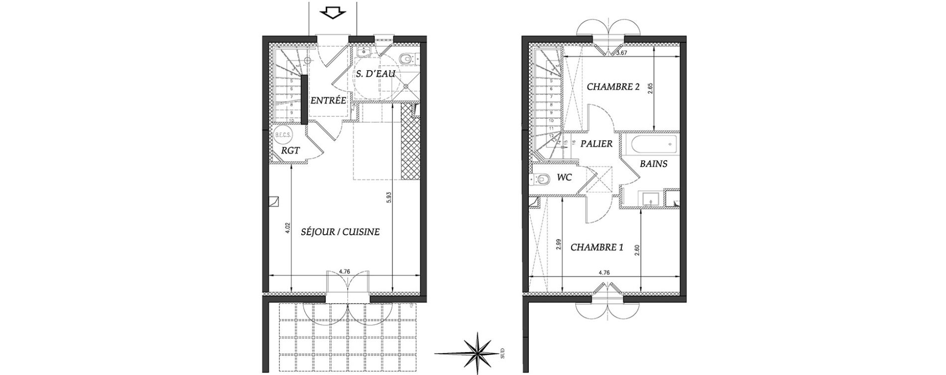 Villa T3 de 60,72 m2 &agrave; Grimaud Saint-pierre