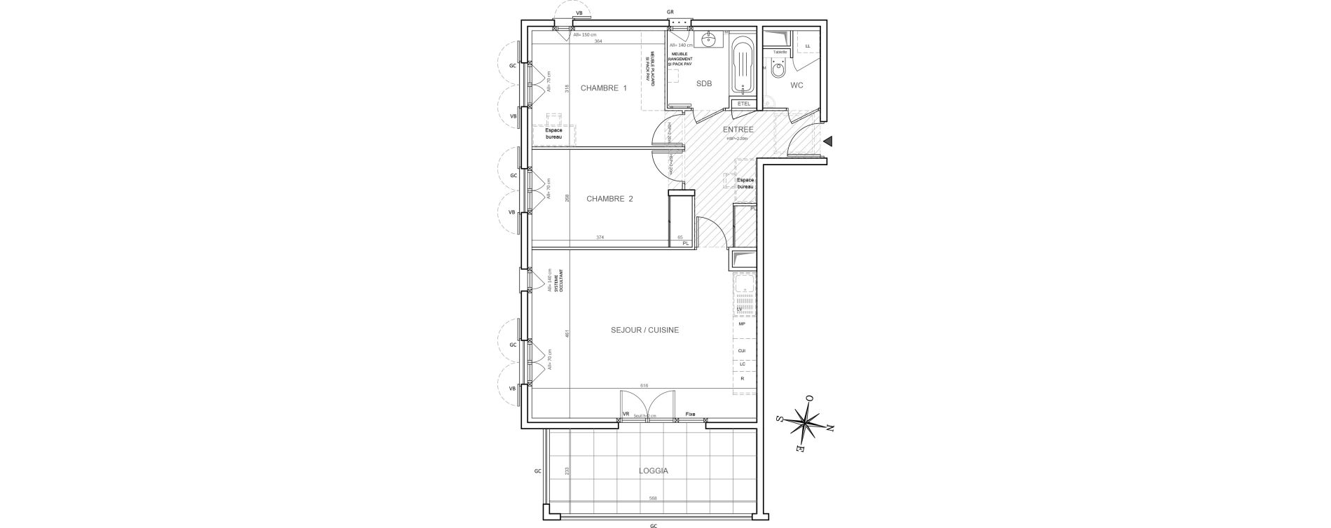 Appartement T3 de 68,19 m2 &agrave; Grimaud Centre