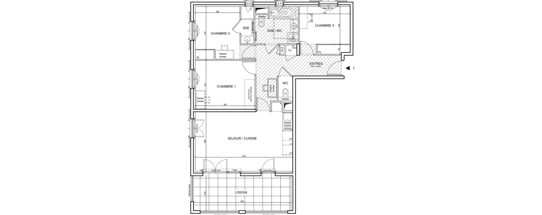 Appartement T4 de 76,98 m2 &agrave; Grimaud Centre