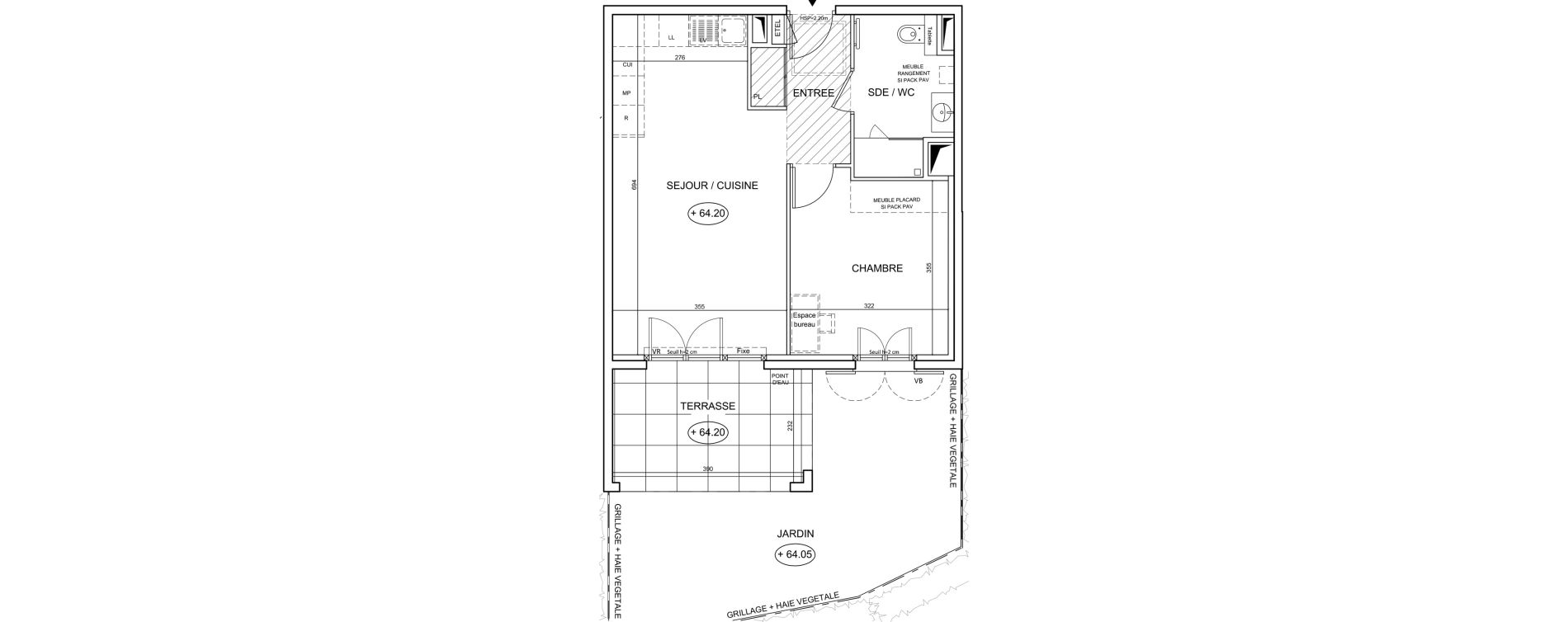 Appartement T2 de 45,50 m2 &agrave; Grimaud Centre