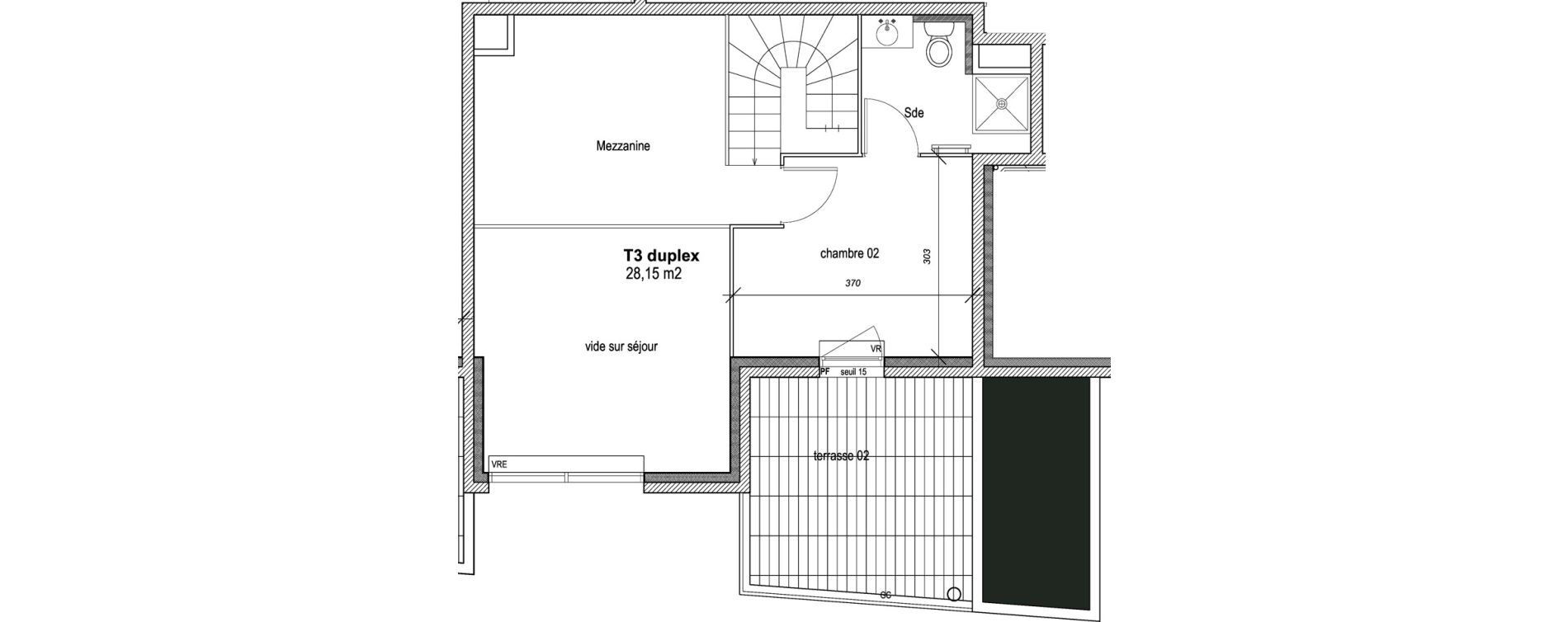Duplex T3 de 76,61 m2 &agrave; Hy&egrave;res Centre