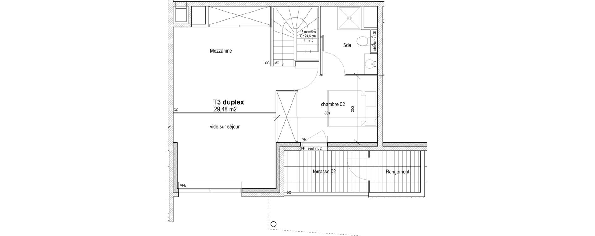 Duplex T3 de 75,98 m2 &agrave; Hy&egrave;res Centre