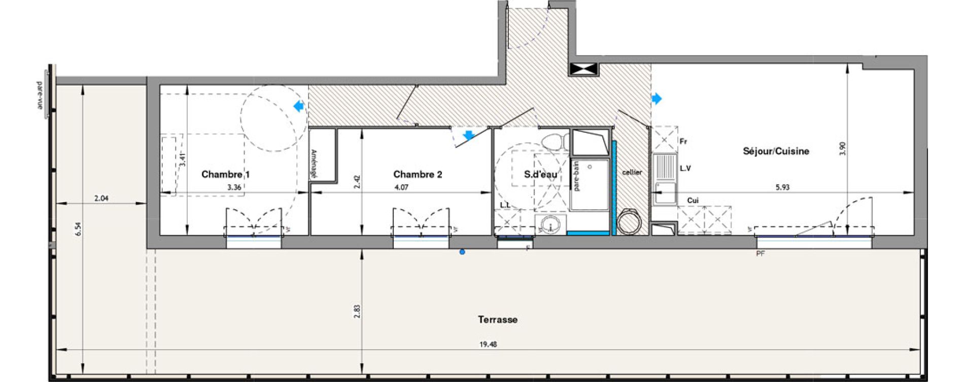 Appartement T3 de 62,15 m2 &agrave; Hy&egrave;res Beauvallon - maurels