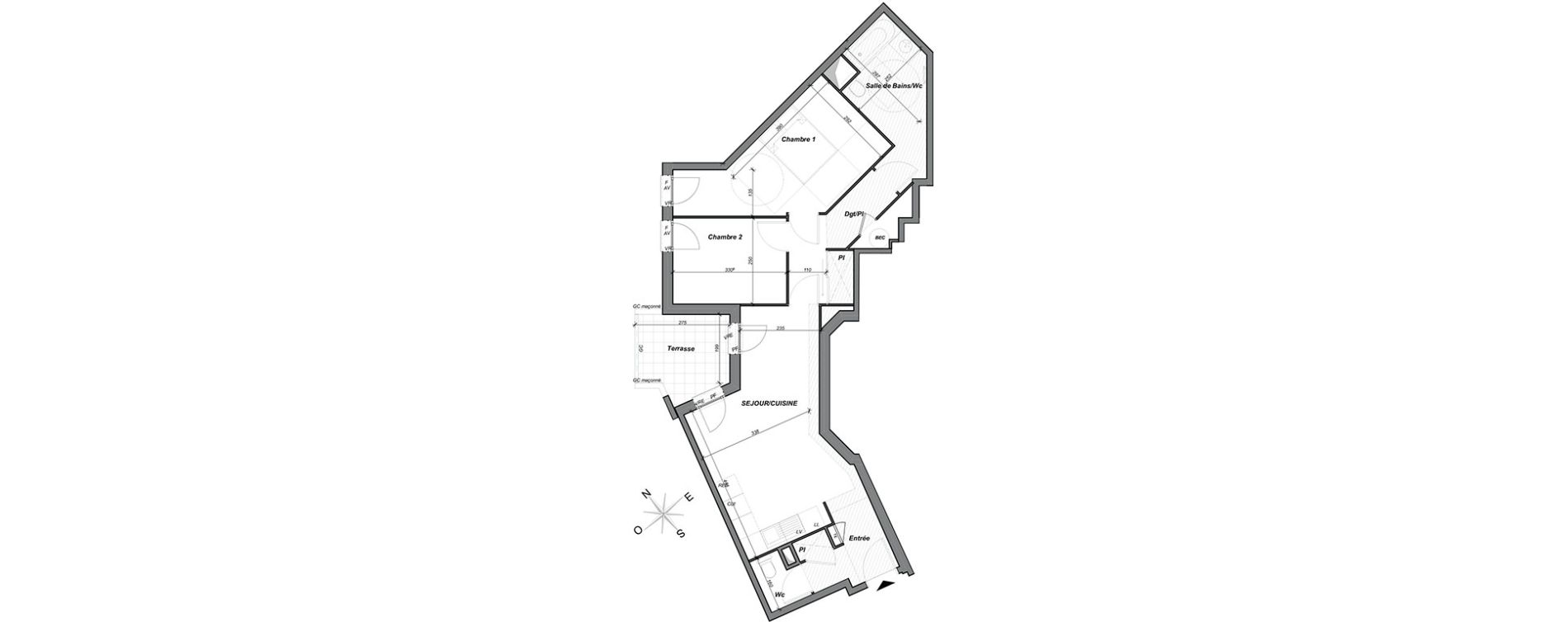 Appartement T3 de 67,00 m2 &agrave; Hy&egrave;res Centre