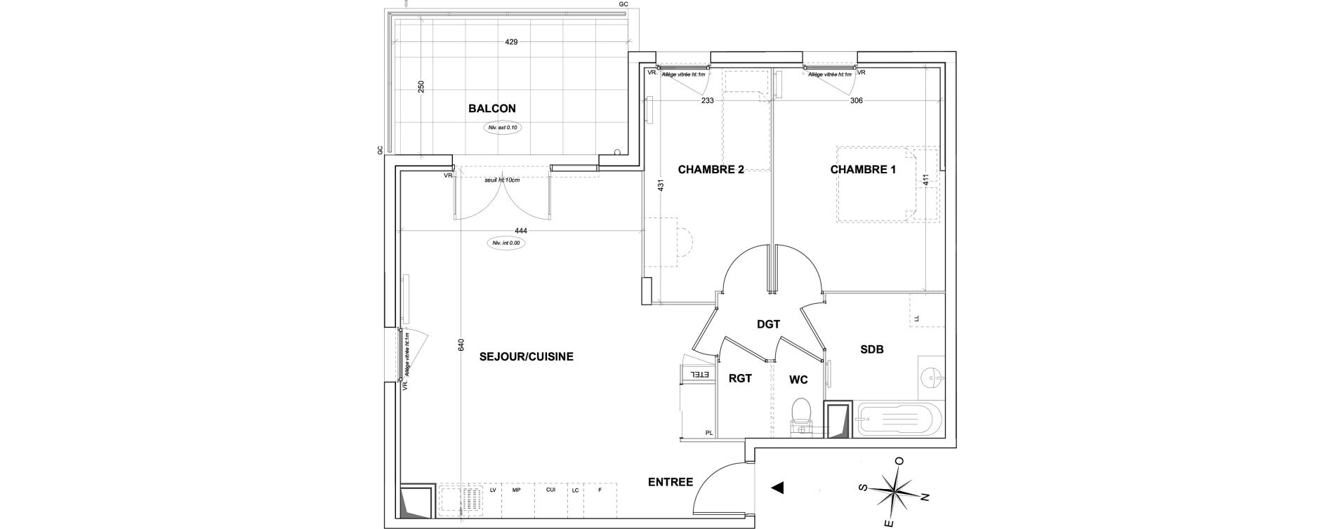 Appartement T3 de 66,88 m2 &agrave; Hy&egrave;res Olbius riquier - nartettes