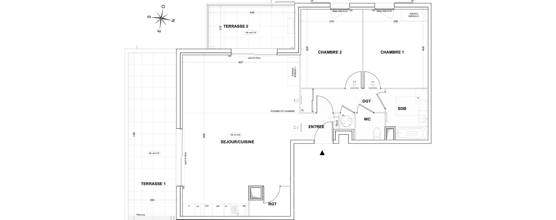 Appartement T3 de 90,47 m2 &agrave; Hy&egrave;res Olbius riquier - nartettes