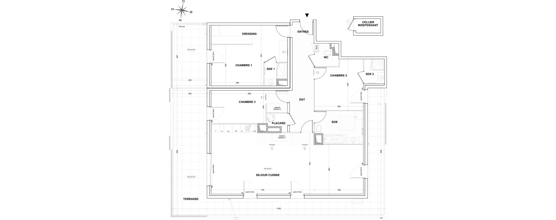 Appartement T4 de 128,90 m2 &agrave; Hy&egrave;res Olbius riquier - nartettes