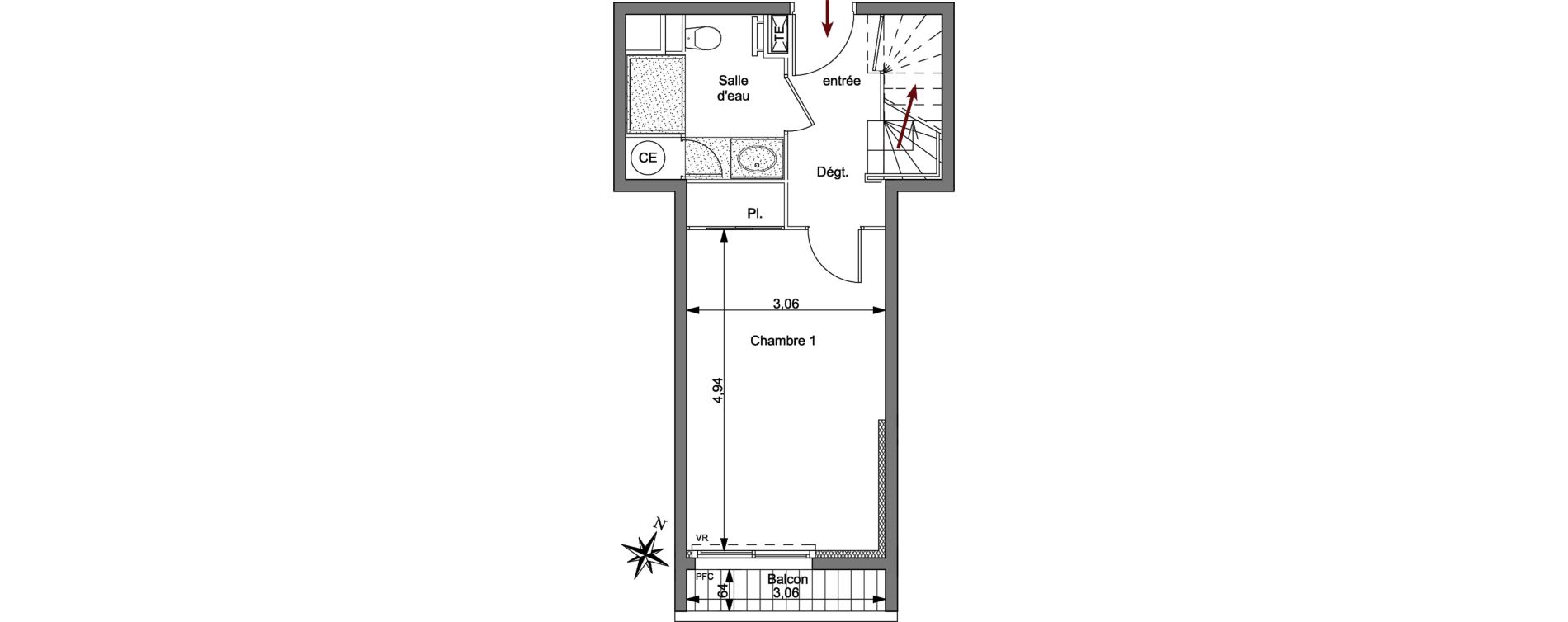 Appartement T4 de 82,86 m2 &agrave; Hy&egrave;res Centre