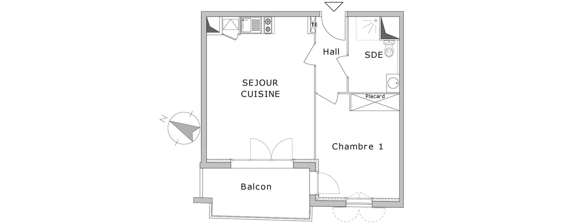 Appartement T2 de 43,14 m2 &agrave; La Crau Centre