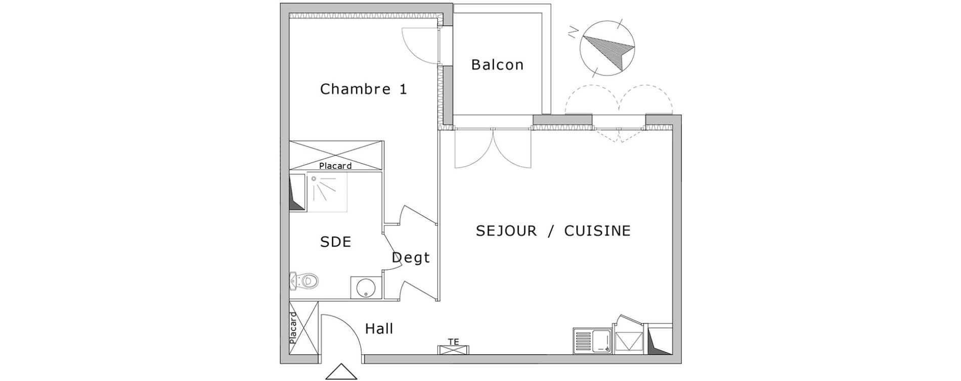Appartement T2 de 50,17 m2 &agrave; La Crau Centre