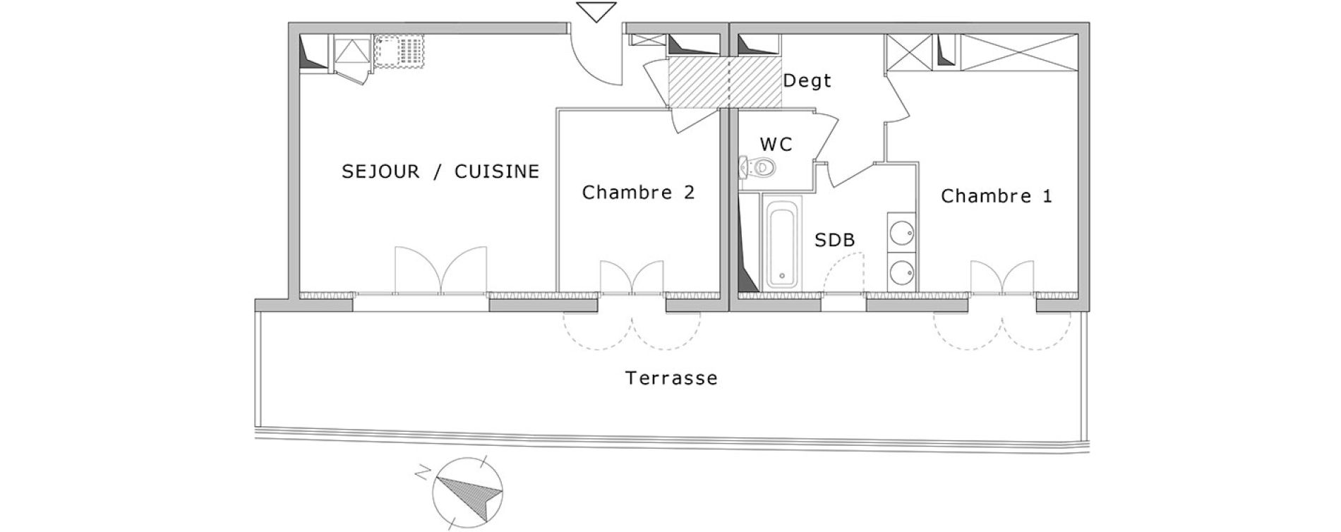Appartement T3 de 57,91 m2 &agrave; La Crau Centre