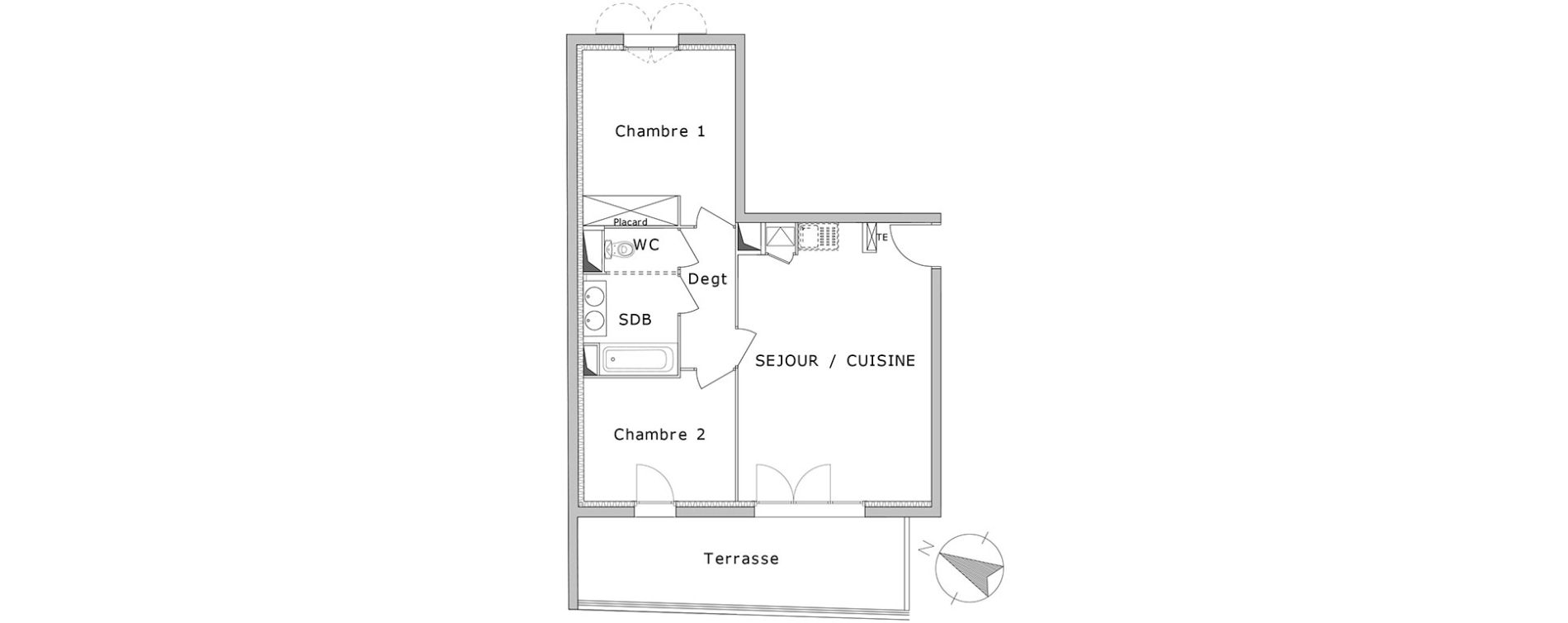 Appartement T3 de 56,04 m2 &agrave; La Crau Centre