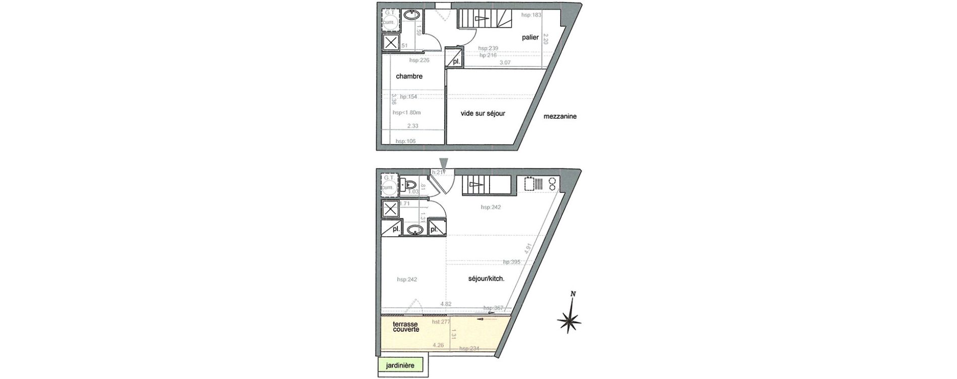 Duplex T2 de 41,35 m2 &agrave; La Croix-Valmer Centre