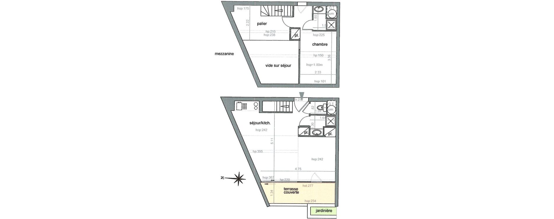 Duplex T2 de 40,65 m2 &agrave; La Croix-Valmer Centre