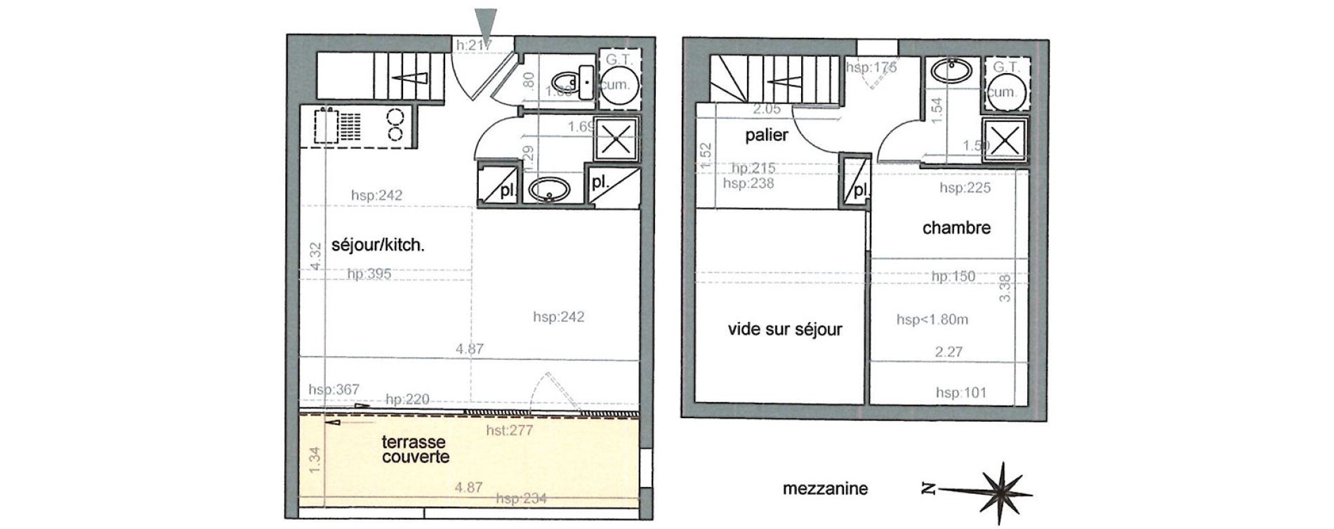 Duplex T2 de 31,84 m2 &agrave; La Croix-Valmer Centre