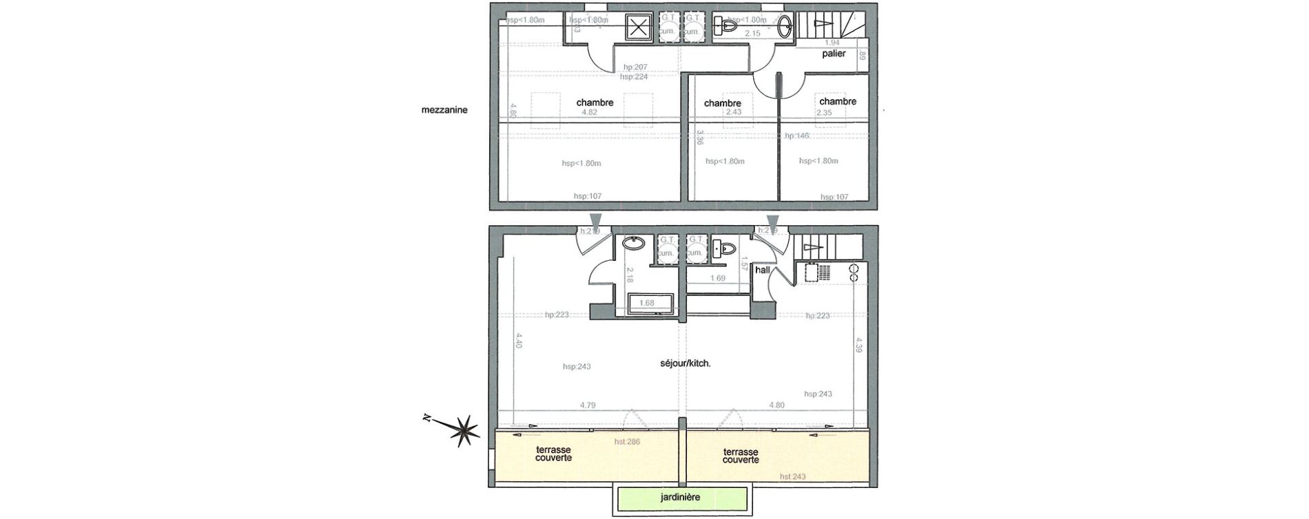 Duplex T4 de 67,97 m2 &agrave; La Croix-Valmer Centre