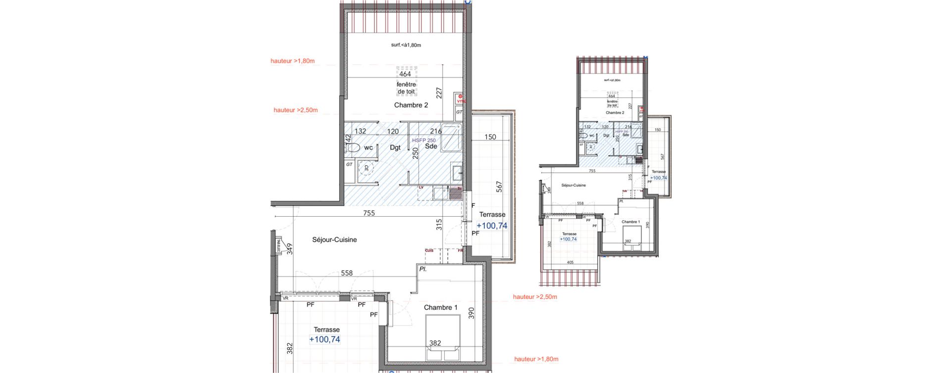 Appartement T3 de 62,51 m2 &agrave; La Farl&egrave;de Centre