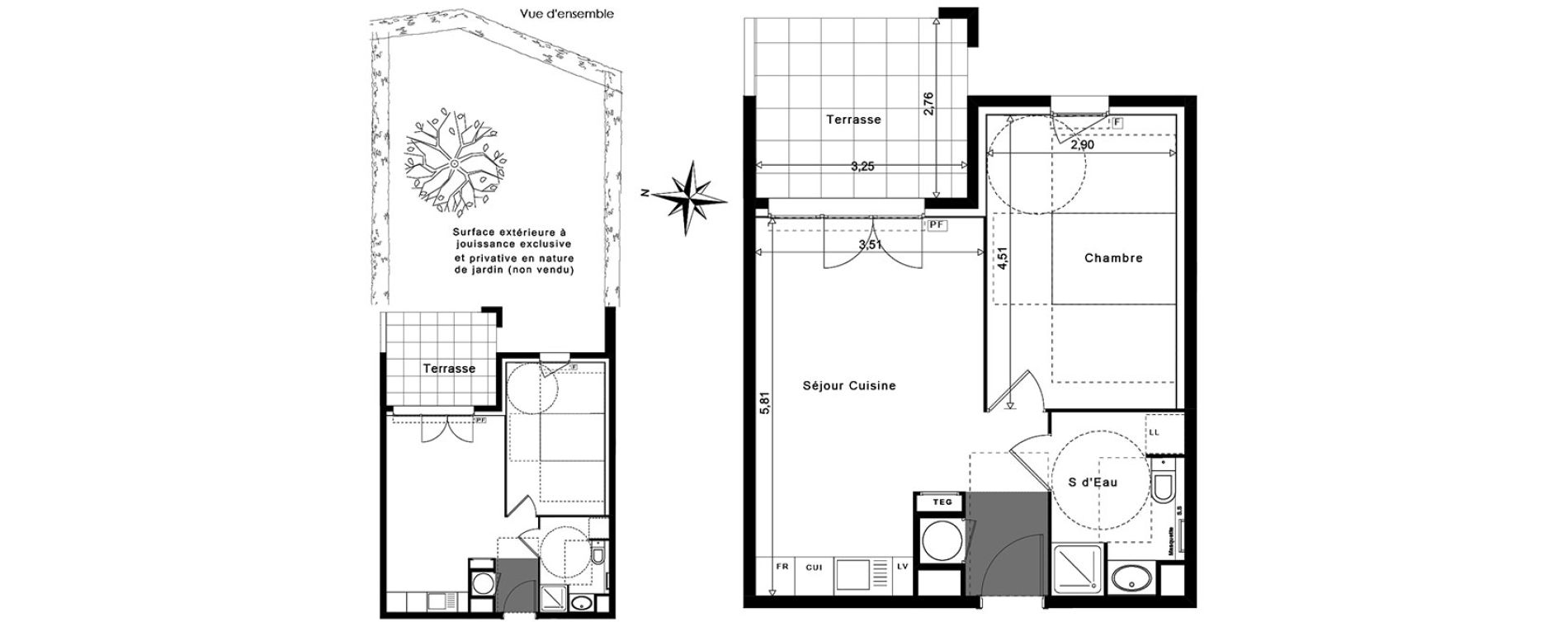 Appartement T2 de 40,92 m2 &agrave; La Garde Centre