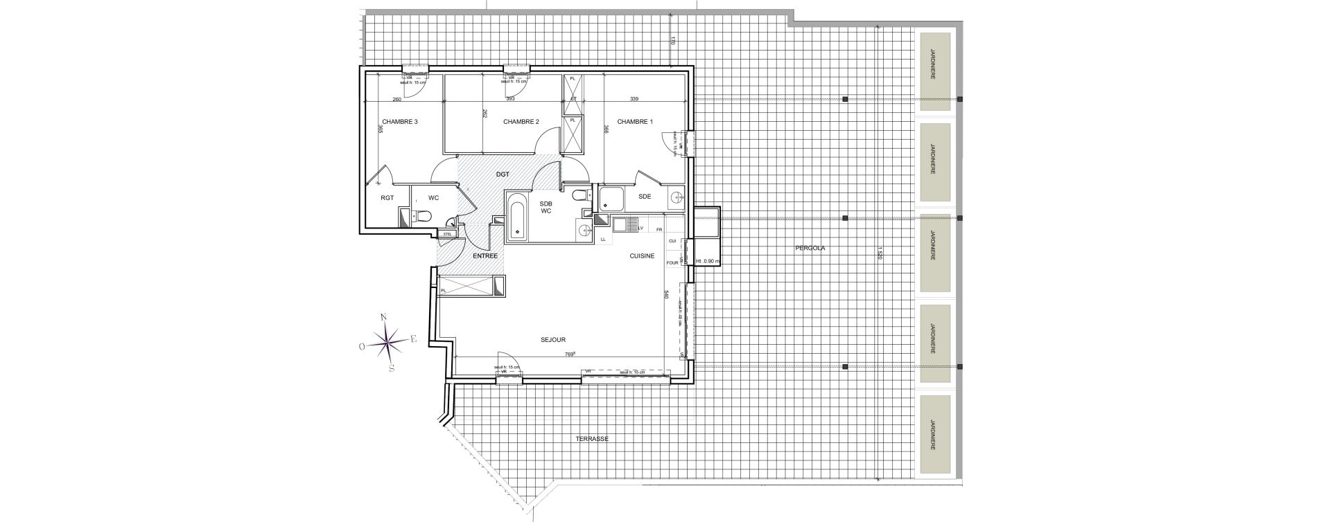 Appartement T4 de 91,30 m2 &agrave; La Garde Centre