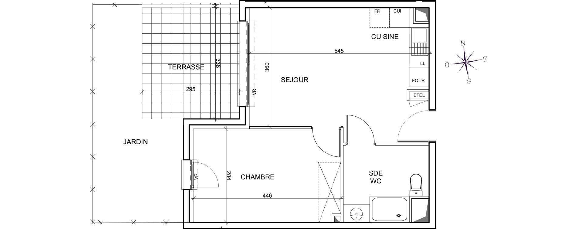 Appartement T2 de 38,80 m2 &agrave; La Garde Centre