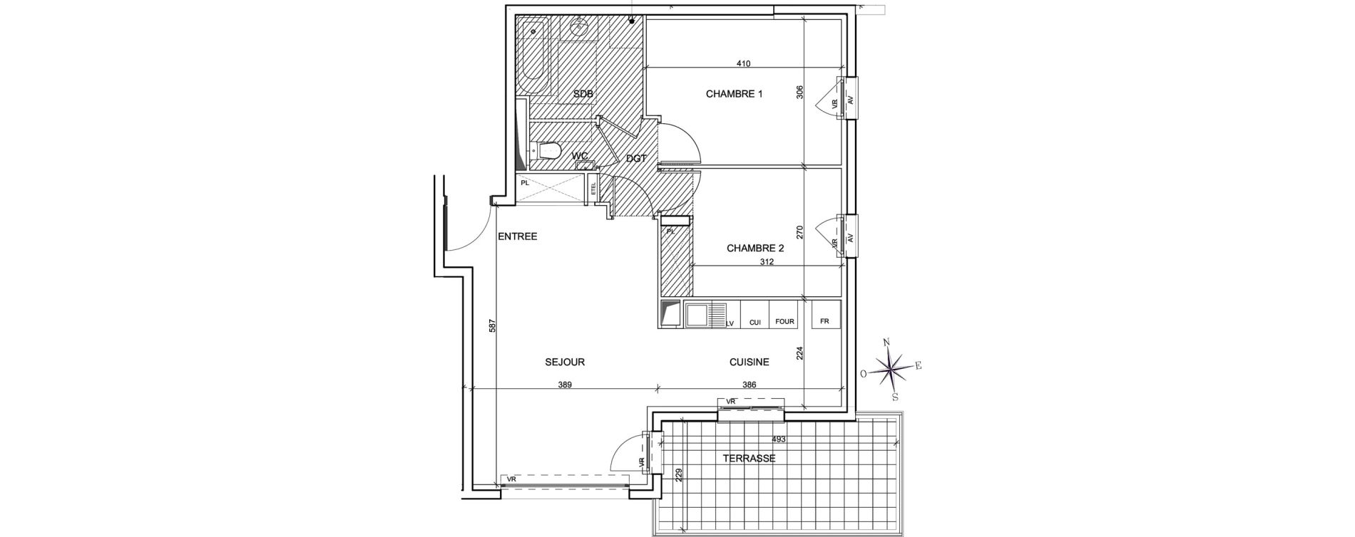 Appartement T3 de 63,95 m2 &agrave; La Garde Centre