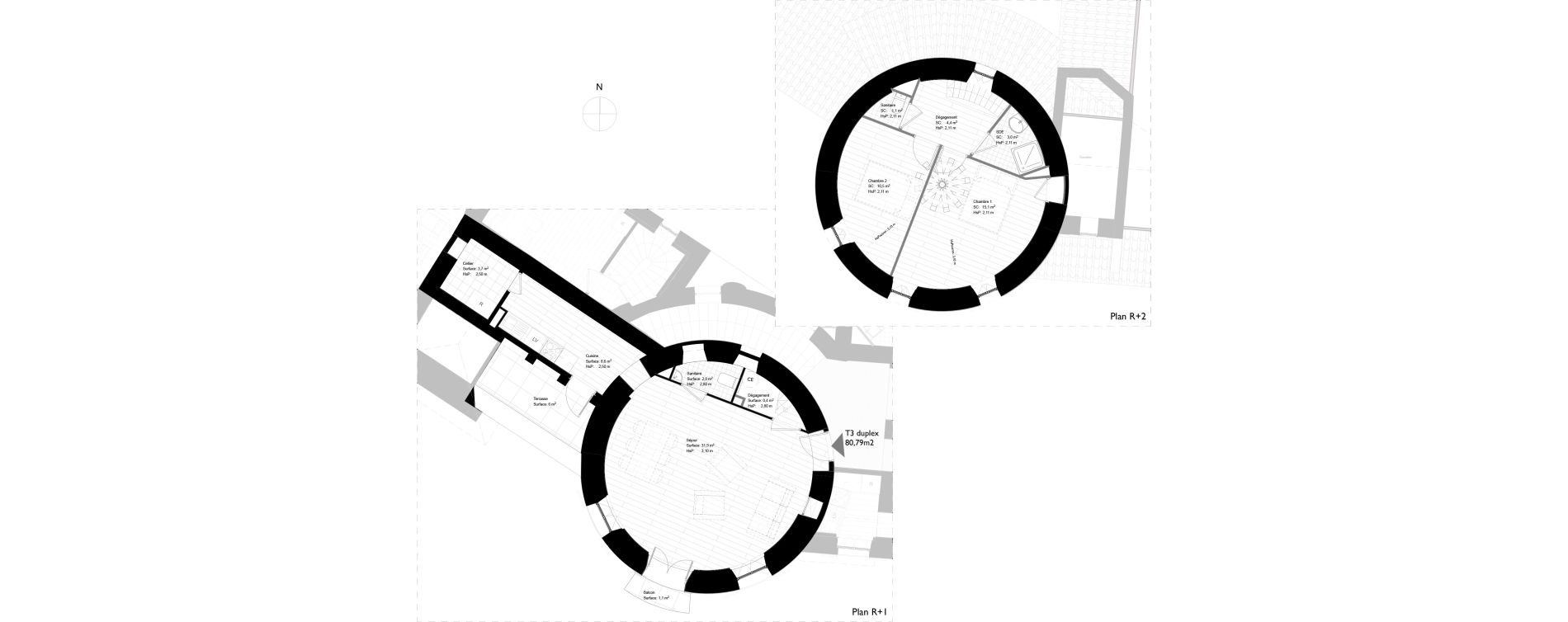 Duplex T3 de 80,79 m2 &agrave; La Londe-Les-Maures Les bormettes