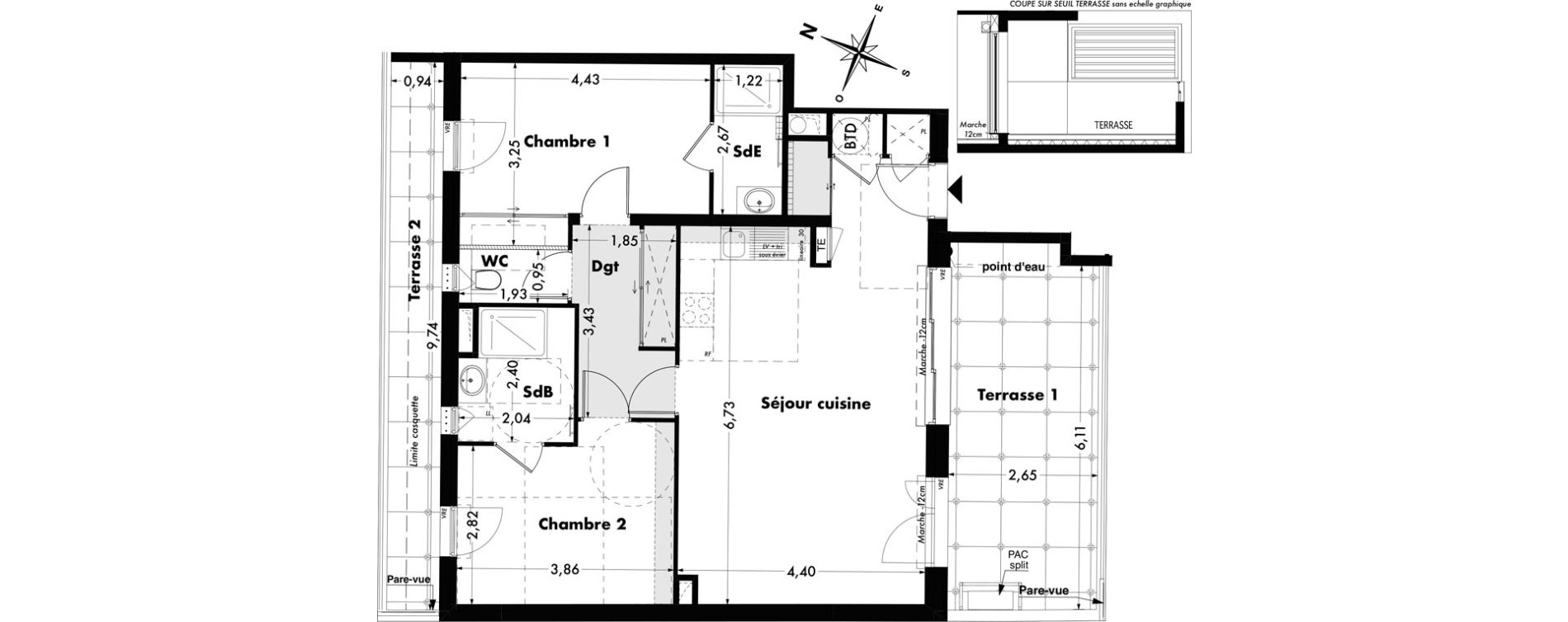 Appartement T3 de 73,48 m2 &agrave; La Londe-Les-Maures Le village